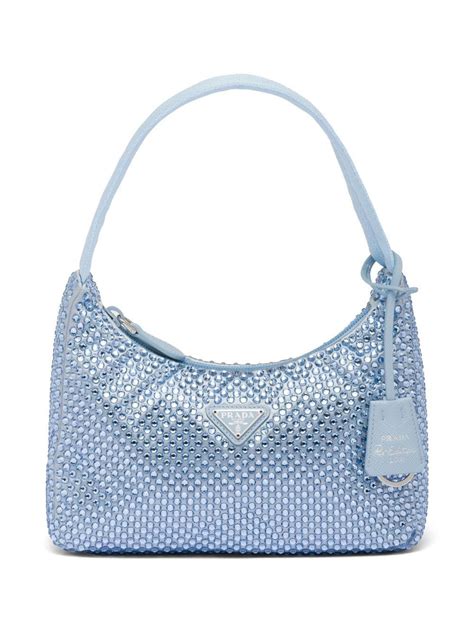 prada blue crystal bag|prada re edition crystal bag.